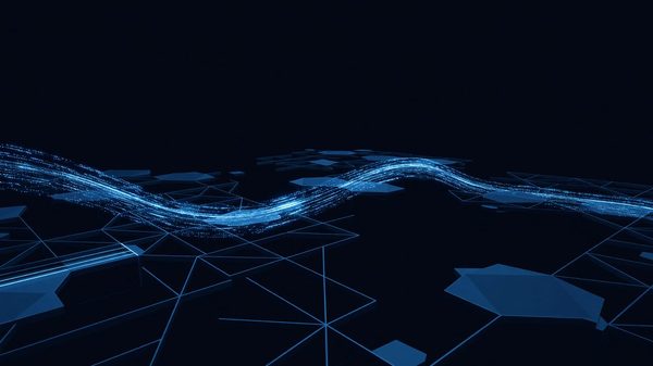 Server rack with GPU accelerators running neural network inference workloads